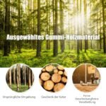 Stovimas drabužių kabyklas su 8 kabliukais medinis reguliuojamo aukščio (Ruda)