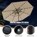 Trijų aukštų skėtis su atlenkiamu mechanizmu ir rankenėle (Smėlio)