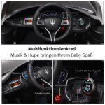 Elektrinis vaikiškas automobilis su pulteliu (Juoda)