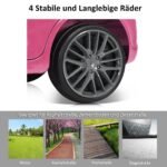 Elektrinis vaikiškas automobilis su 2 4 GHz nuotolinio valdymo pulteliu ir LED žibintais (Rožinė)