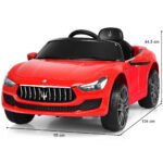 Elektrinis vaikiškas automobilis su nuotolinio valdymo pulteliu ir LED apšvietimu (Raudona)