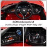 Elektrinis vaikiškas automobilis su nuotolinio valdymo pulteliu ir LED apšvietimu (Raudona)