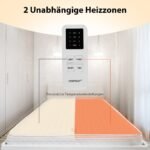 Elektrinė paklotė su dviem nepriklausomomis temperatūros zonomis 160 x 140 cm (Balta)