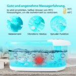 Elektrinis pėdų masažuoklis su šildymu ir burbulų funkcija (Mėlyna)