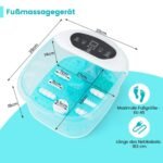 Elektrinis pėdų masažuoklis su šildymu ir burbulų funkcija (Mėlyna)