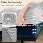 Prabangi minkšta čiužinio antčiužinio danga 140x200 cm (Pilka)