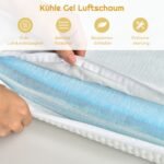 Vėsinantis čiužinio antčiužinis 200x140x5 cm (Balta)