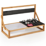 Lauko virtuvėlė iš pušies medienos su priedais (Natūrali)