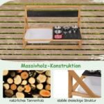 Lauko virtuvėlė iš pušies medienos su priedais (Natūrali)