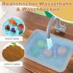 Medinė lauko virtuvėlė su priedais (Ruda)