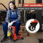 Mechaniko suolas su ratukais ir dviem stalčiais (Raudona)