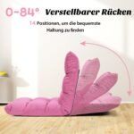 Reguliuojama sėdimoji kėdė be atlošo su 14 padėčių atlošo funkcija (Rožinė)