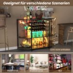 Trijų pakopų vyno lentyna su integruota pakrovimo stotele (Pilka)