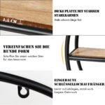 Apvalus sieninis 4 lentynų komplektas (Juoda)