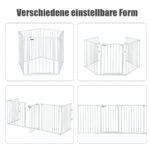 5 dalių metalinis vaikštynės ir apsauginis voljeras 58 x 74 cm (Balta)