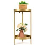 Dvipusis metalinis augalų stovas (Auksinė)