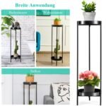 Dvipusis metalinis augalų stovas 25 x 80 cm (Juoda)