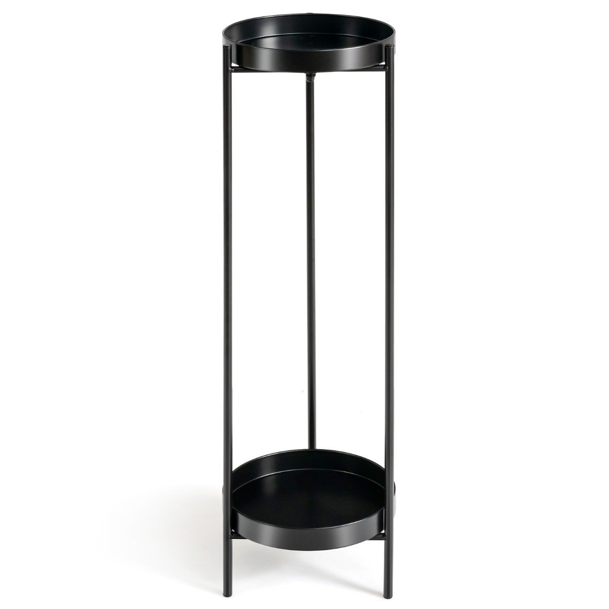 metall-pflanzenst_nder-op70628bk_7_ Dvipusis metalinis augalų stovas 25 x 80 cm (Juoda)