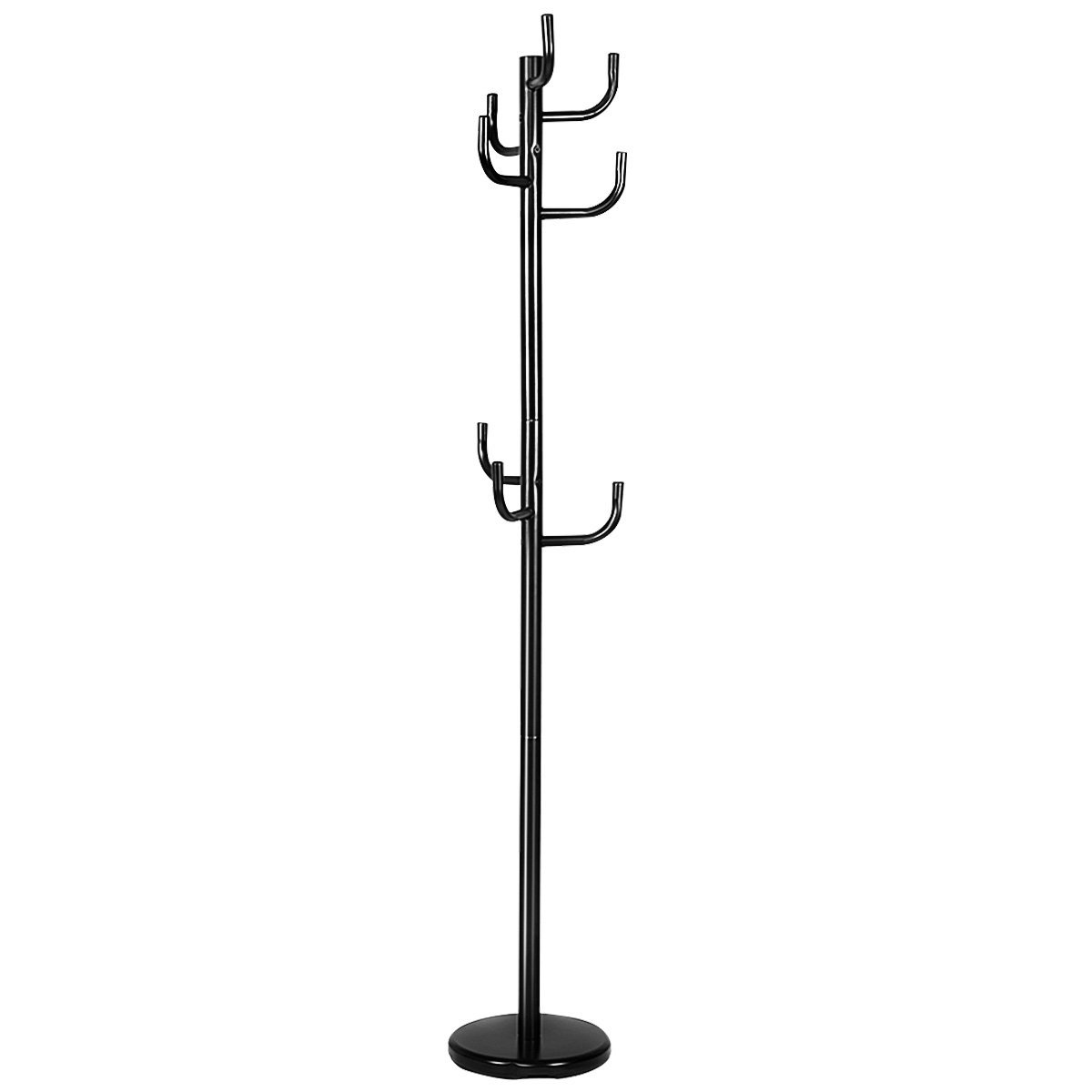 metall_garderobenst_nder-hw51588_1_ Metalinis drabužių kabyklas su aštuoniais kabliukais (Juoda)