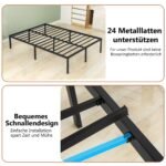 Metalinis lovos karkasas 160x200 cm (Juoda)