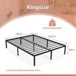 Metalinis lovos karkasas 160x200 cm (Juoda)
