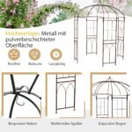 Metalinis sodo augalų arkadas paukščio narvelio formos (Bronzinė)