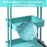 Daugiafunkcis 3 lentynų vežimėlis su rankena (Turkio)