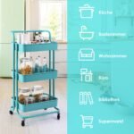 Daugiafunkcis 3 lentynų vežimėlis su rankena (Turkio)