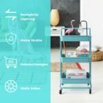 Daugiafunkcis 3 lentynų vežimėlis su rankena (Turkio)