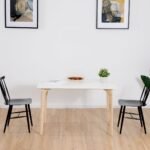 Metaliniai virtuvės kėdžių komplektas (2 vnt.) su X formos atlošu (Juoda)