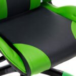 Ergonominė žaidimų kėdė su reguliuojamu aukščiu ir sportine sėdyne (Žalia)