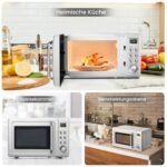 Retro stiliaus mikrobangų krosnelė (Balta)