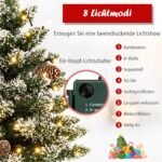Kalėdinė mini eglutė su LED žiburiais (Žalia ir balta)