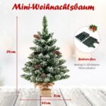 Kalėdinė mini eglutė su LED žiburiais (Žalia ir balta)
