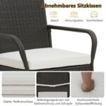 Baro kėdės su pagalvėlėmis ir atramomis kojoms (2 vnt) (Ruda)