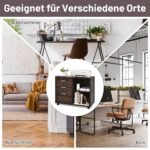 Mobilus dokumentų spintas su 3 stalčiais ir 2 atviromis lentynomis (Ruda)