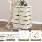 Mobilus stalčių vežimėlis daiktams laikyti (Šilta balta)