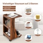 Mobilus C formos staliukas ant ratukų (Rūdyta ruda)