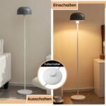 Stalinė lempa su kojiniu jungikliu ir E27 cokoliu (Pilka)