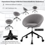 Ergonomiška sukamoji biuro kėdė su reguliuojamu aukščiu (Pilka)
