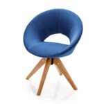 Kėdė su medinėmis kojomis iki 150 kg (Mėlyna)