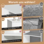 Moderni dviejų durelių komoda su stalčiais (Balta)