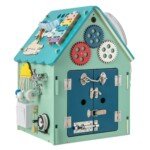 Medinis namelis su mokomosiomis užduotimis ir daiktų laikymo vieta (Mėlyna)