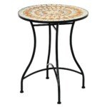 Apvalus mozaikinis staliukas (Juoda)