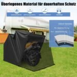 Nešiojama motociklo pavėsinė su metaliniu rėmu (Juoda)