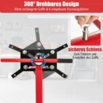 Variklio stovas su 360° sukimosi funkcija ir 4 reguliuojamomis tvirtinimo svirtimis 340 kg talpos (Raudona)