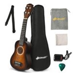 Ukulėlė su priedais 53 cm (Ruda)