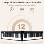 Elektroninis pianinas su 88 klavišais ir „Bluetooth“ (Juoda)