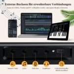 Elektroninis pianinas su 88 klavišais ir „Bluetooth“ (Juoda)