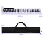 Skaitmeninis pianinas 88 klavišais ir nešiojimo krepšys (Juoda ir balta)